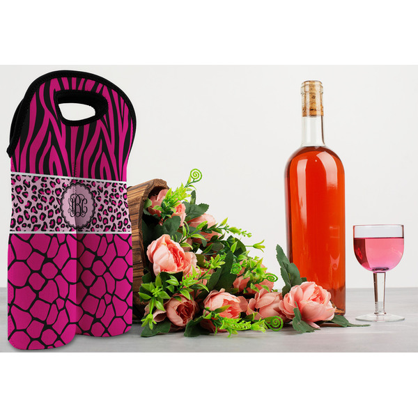Triple Animal Print Double Wine Tote - LIFESTYLE (new)