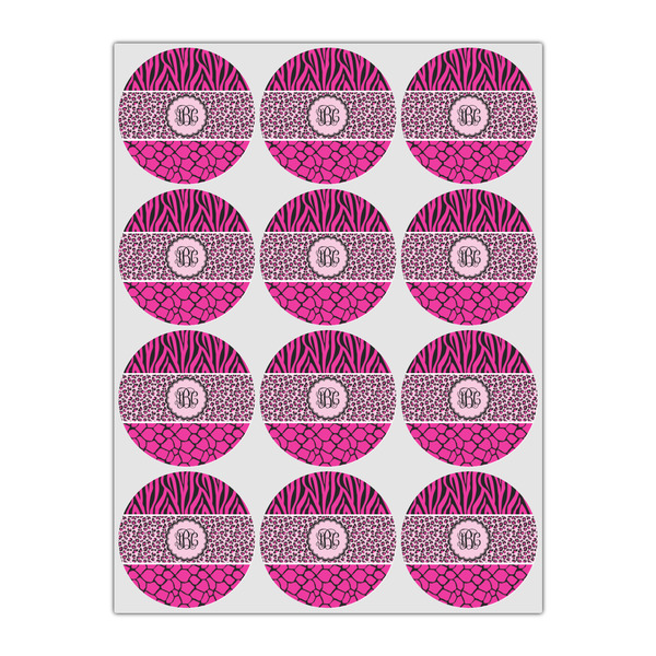 Triple Animal Print Drink Topper - Small - Set of 12