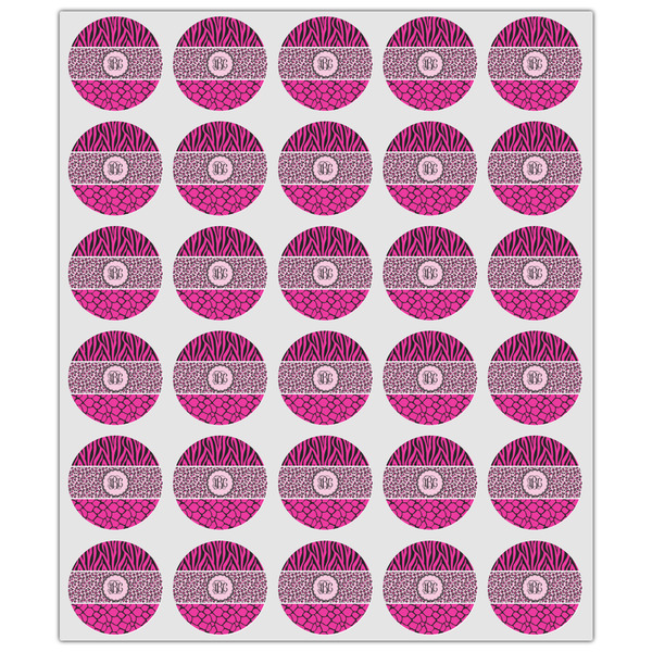 Triple Animal Print Drink Topper - XSmall - Set of 30