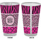 Triple Animal Print Pint Glass - Full Color - Front & Back Views