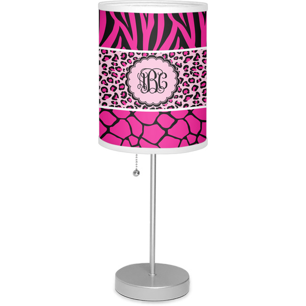 Custom Triple Animal Print 7" Drum Lamp with Shade Polyester (Personalized)