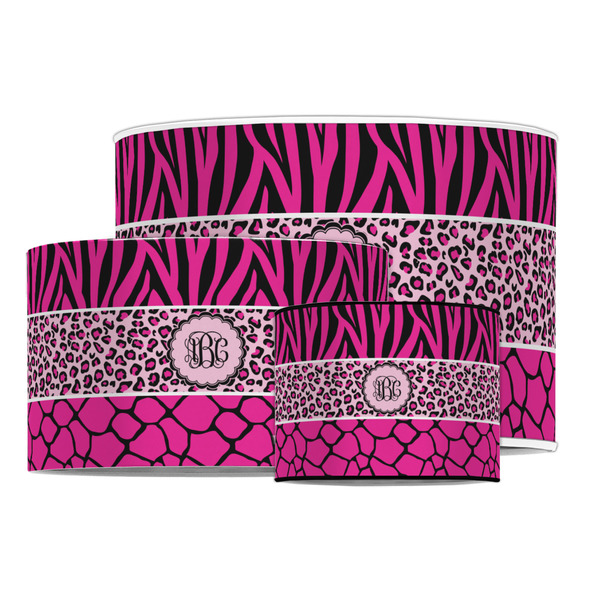 Triple Animal Print Drum Lampshades - MAIN