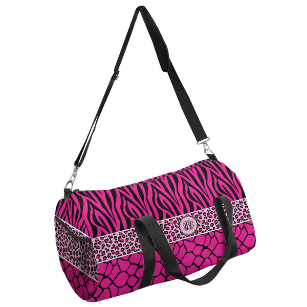 Custom Triple Animal Print Duffel Bag - Large (Personalized)
