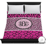 Triple Animal Print Duvet Cover - Full / Queen (Personalized)