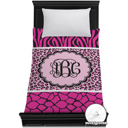 Triple Animal Print Duvet Cover - Twin XL (Personalized)