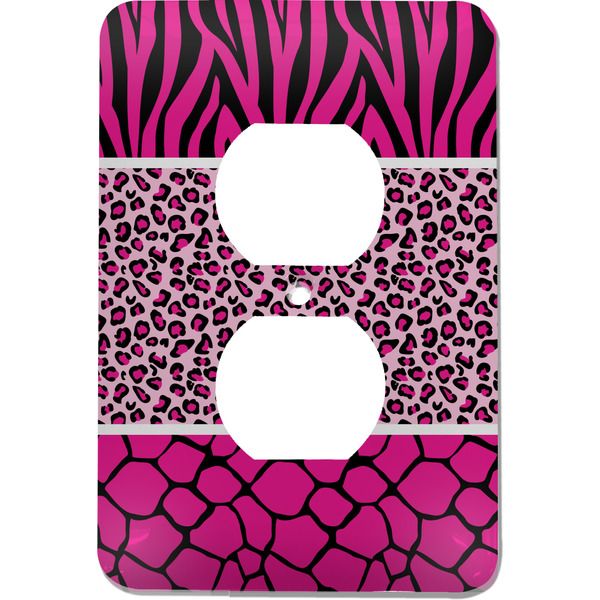 Custom Triple Animal Print Electric Outlet Plate
