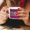 Triple Animal Print Espresso Cup - 6oz (Double Shot) LIFESTYLE (Woman hands cropped)