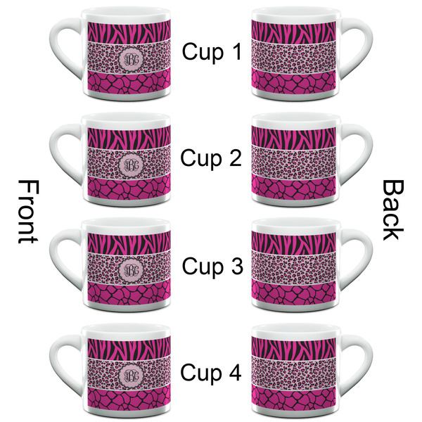 Triple Animal Print Espresso Cup - 6oz (Double Shot Set of 4) APPROVAL