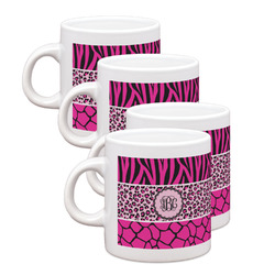 Triple Animal Print Single Shot Espresso Cups - Set of 4 (Personalized)