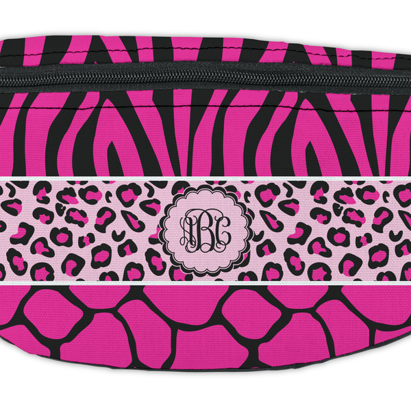 Triple Animal Print Fanny Pack - Closeup