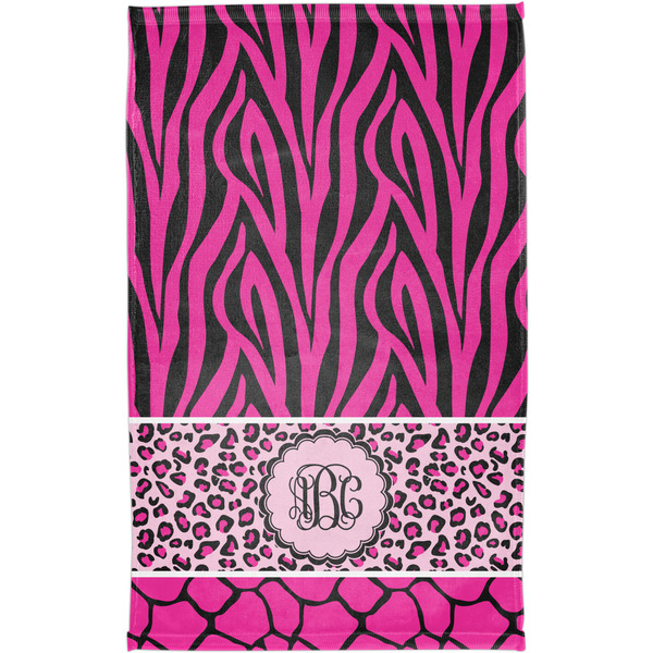 Triple Animal Print Finger Tip Towel - Full View