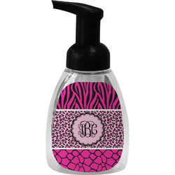Triple Animal Print Foam Soap Bottle - Black (Personalized)