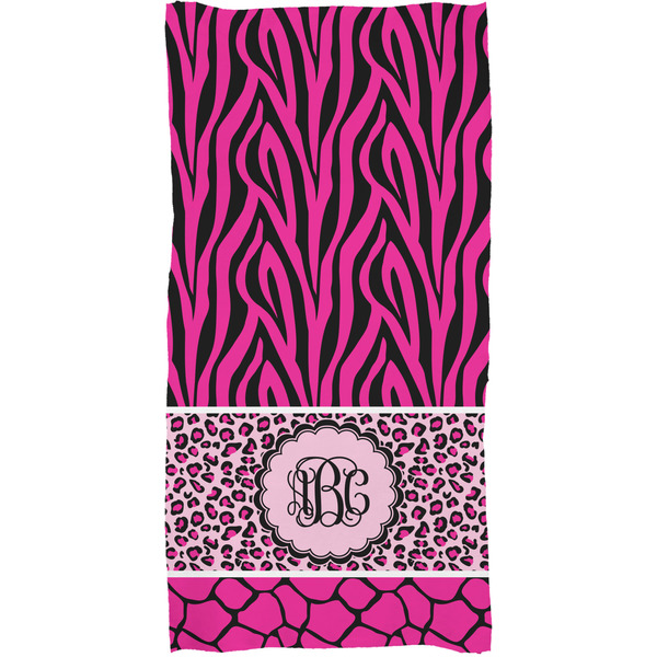 Triple Animal Print Full Sized Bath Towel - Apvl