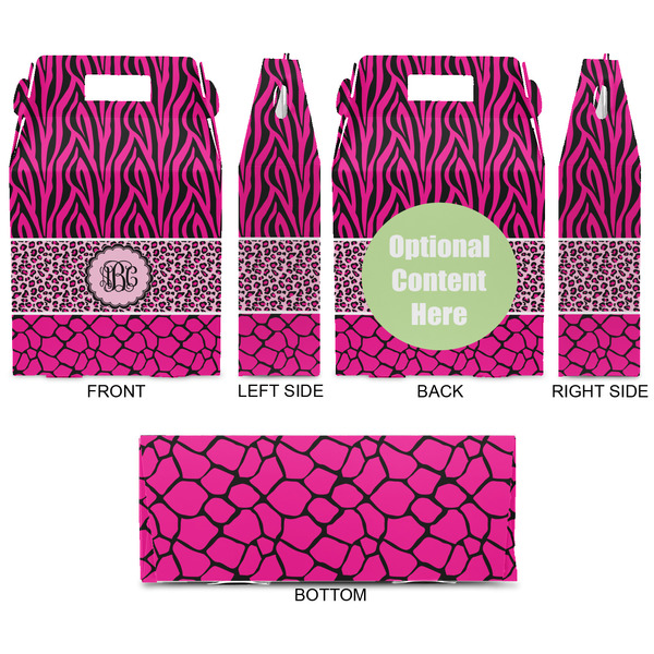 Triple Animal Print Gable Favor Box - Approval