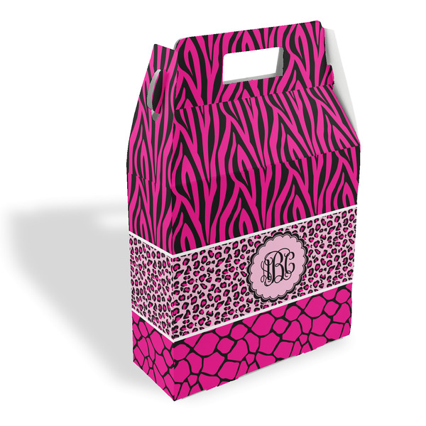 Custom Triple Animal Print Gable Favor Box (Personalized)