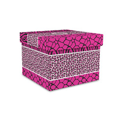 Triple Animal Print Gift Box with Lid - Canvas Wrapped - Small (Personalized)