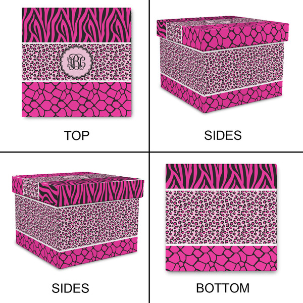 Triple Animal Print Gift Boxes with Lid - Canvas Wrapped - XX-Large - Approval