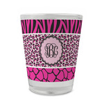Triple Animal Print Glass Shot Glass - 1.5 oz - Single (Personalized)