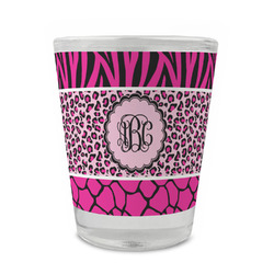 Triple Animal Print Glass Shot Glass - 1.5 oz - Single (Personalized)