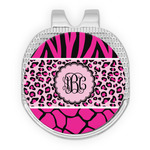 Triple Animal Print Golf Ball Marker - Hat Clip - Silver