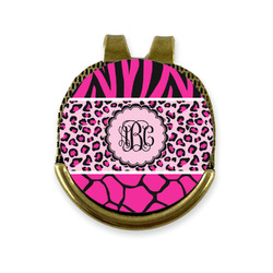 Triple Animal Print Golf Ball Marker - Hat Clip - Gold