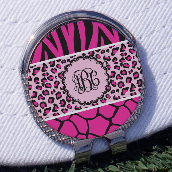 Custom Triple Animal Print Golf Ball Marker - Hat Clip