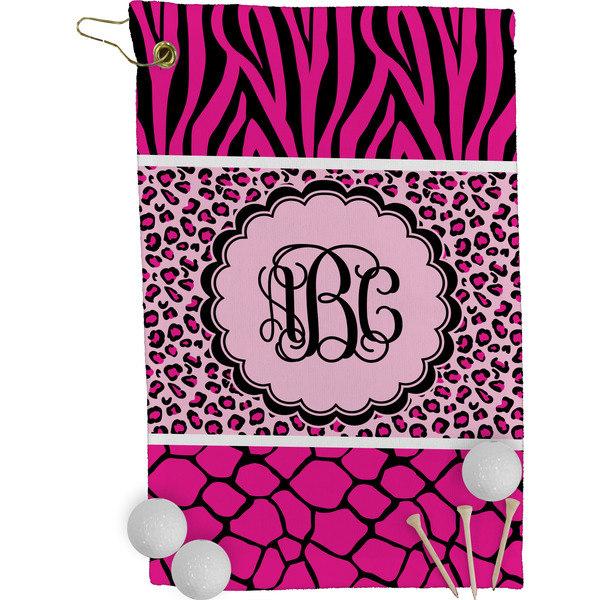 Triple Animal Print Golf Towel (Personalized)