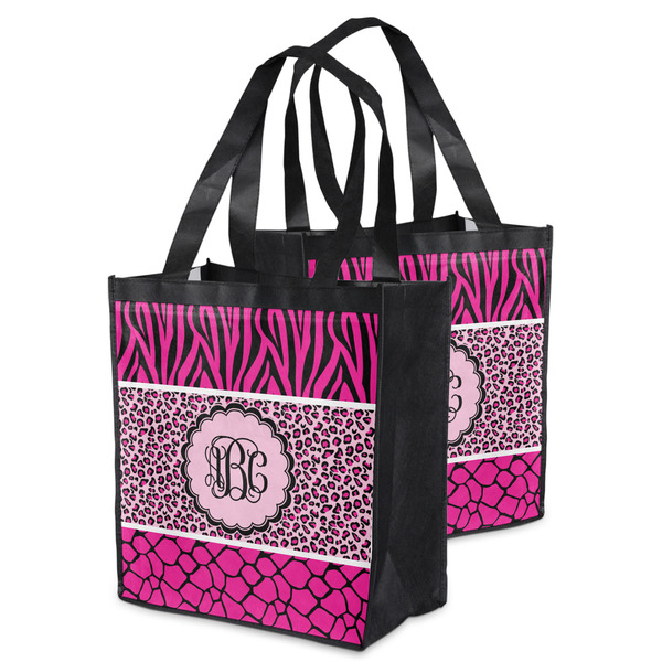 Triple Animal Print Grocery Bag - MAIN