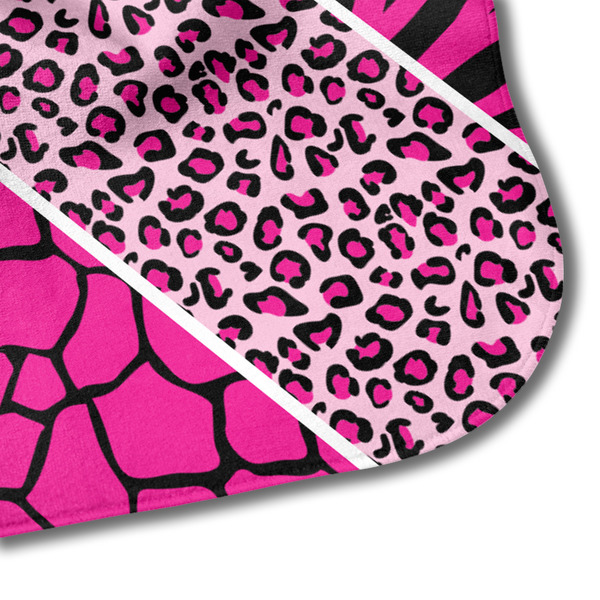 Triple Animal Print Hooded Baby Towel- Detail Corner