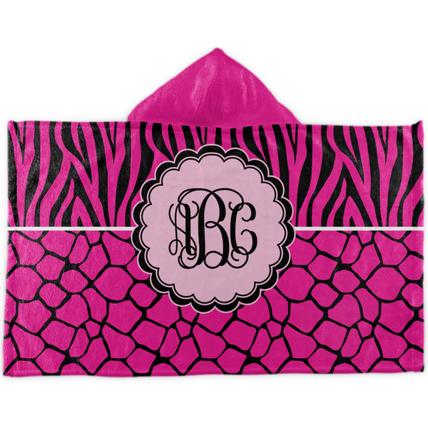 Custom Triple Animal Print Kids Hooded Towel (Personalized)