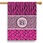Triple Animal Print 28" House Flag (Personalized)