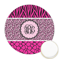 Triple Animal Print Printed Cookie Topper - Round (Personalized)