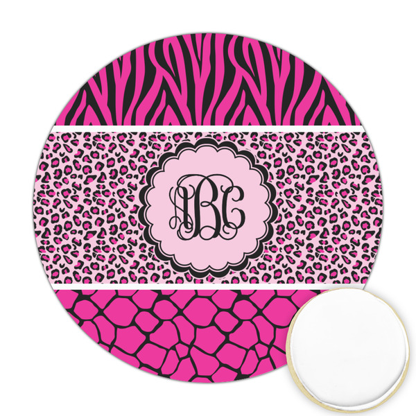 Custom Triple Animal Print Printed Cookie Topper - Round (Personalized)