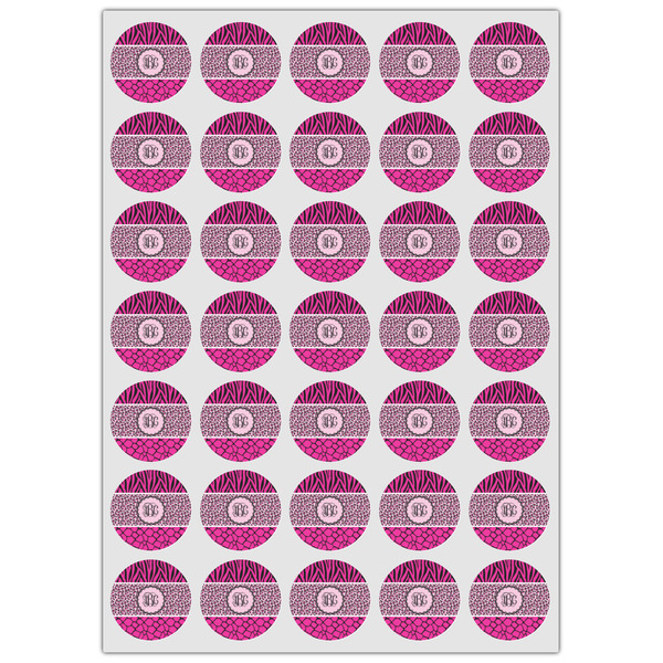 Triple Animal Print Icing Circle - XSmall - Set of 35