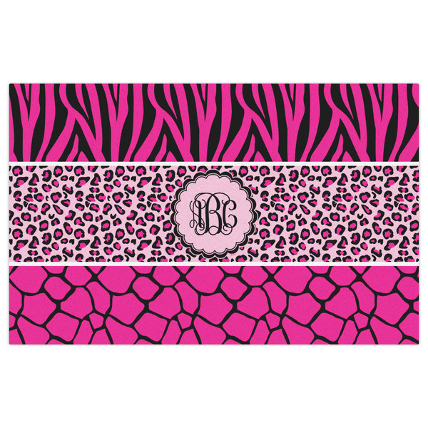 Triple Animal Print Indoor / Outdoor Rug - 5'x8' - Front Flat