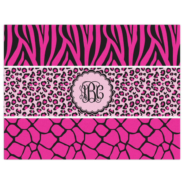 Triple Animal Print Indoor / Outdoor Rug - 6'x8' - Front Flat