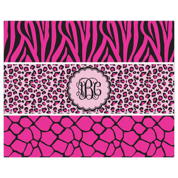 Triple Animal Print Indoor / Outdoor Rug - 8'x10' - Front Flat