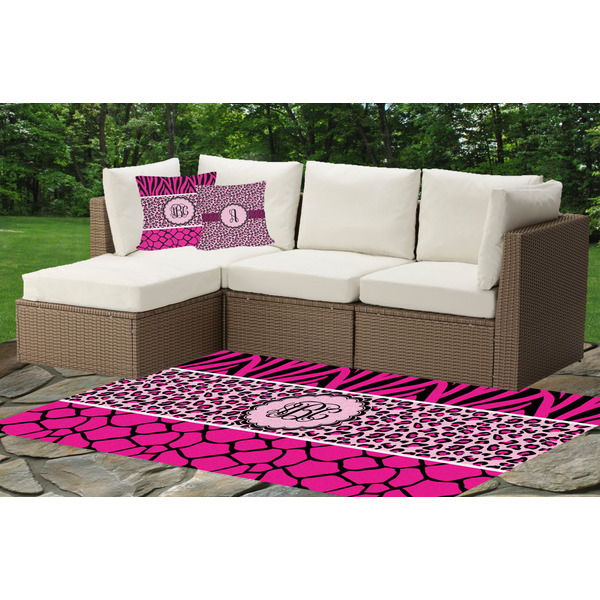 Triple Animal Print Indoor / Outdoor Rug & Cushions