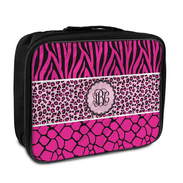 Custom Triple Animal Print Insulated Lunch Bag (Personalized)