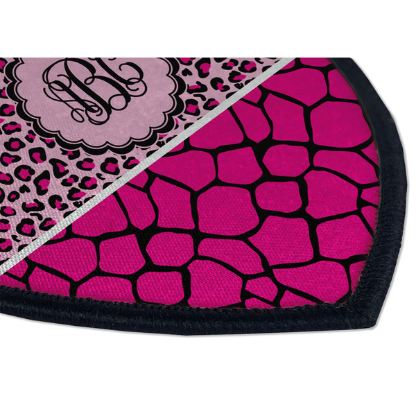 Triple Animal Print Iron on Shield 3 Detail