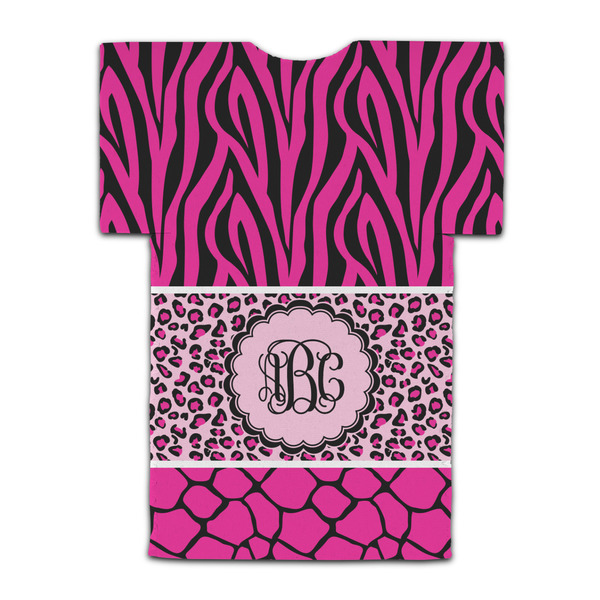 Triple Animal Print Jersey Bottle Cooler - BACK (flat)