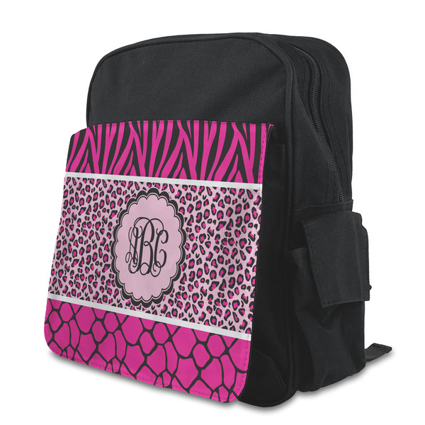 Custom Triple Animal Print Preschool Backpack (Personalized)
