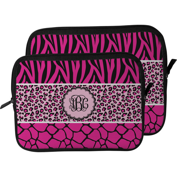 Triple Animal Print Laptop Sleeve (Size Comparison)