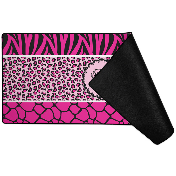 Triple Animal Print Large Gaming Mats - FRONT W/ FOLD