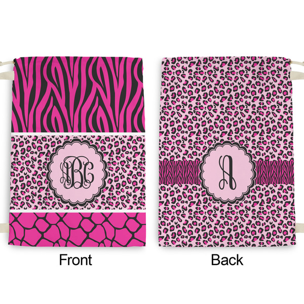 Triple Animal Print Large Laundry Bag - Front & Back View
