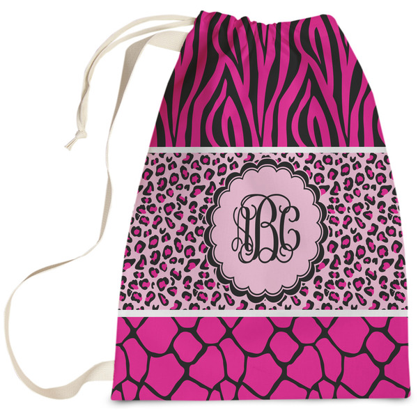 Custom Triple Animal Print Laundry Bag - Large (Personalized)