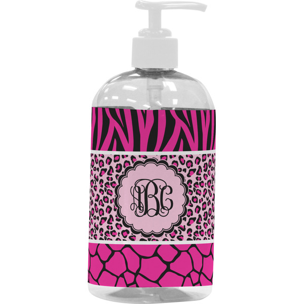 Triple Animal Print Large Liquid Dispenser (16 oz) - White