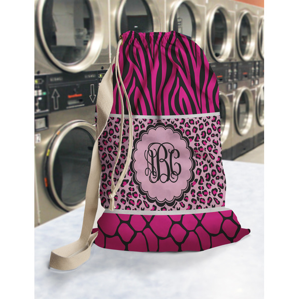 Triple Animal Print Laundry Bag in Laundromat