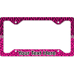 Triple Animal Print License Plate Frame - Style C (Personalized)