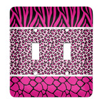 Triple Animal Print Light Switch Cover (2 Toggle Plate)